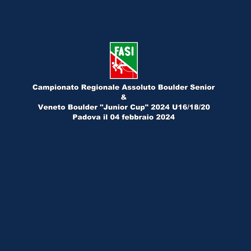 Federazione Arrampicata Sportiva Italiana Campionato Regionale